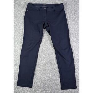 J. McLaughlin Slim Fit Navy Blue Stretch Trousers Womens Size 10 Business Pants